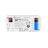 LIGHTEU®, Controller WiFi WLED LED GLEDOPTO (ESP32, 4-canali, con microfono) DC 5–24 V, 15A, Barra luminosa indirizzabile per WS2811 WS2812 SK6812 TM1814 WS2813, GL-C-017WL-D