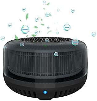 Queenty Car Air Purifier, Small Room Air Purifier with H13 HEPA True Activated Carbon Filter for for Car, Office, Home, Portable Mini Negative Ionizer for Traveller