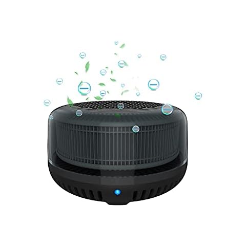 QUEENTY Car Air Purifier, Air Purifier for Bedroom with HEPA Air Filter, Remove 99.97% of Pollen, Allergy Particles, Dust, Smoke, Odors Pets Hair, Small Air Ionizer for Home, Office (F006) Cover