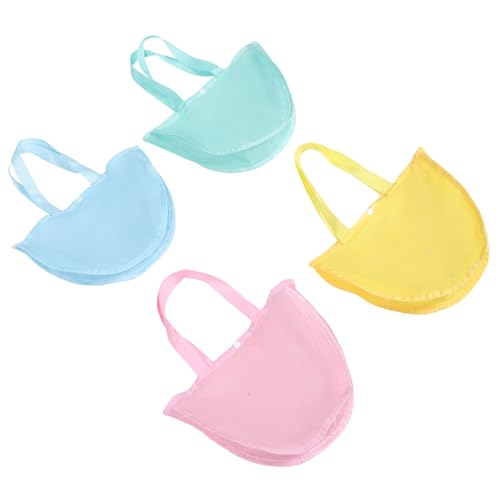 4pcs Mesh Beach Toy Storage Bags for Kids Quick Dry Net Tote for Sand Toys and Shell Collecting Lightweight Sturdy for Beach and Pool Play