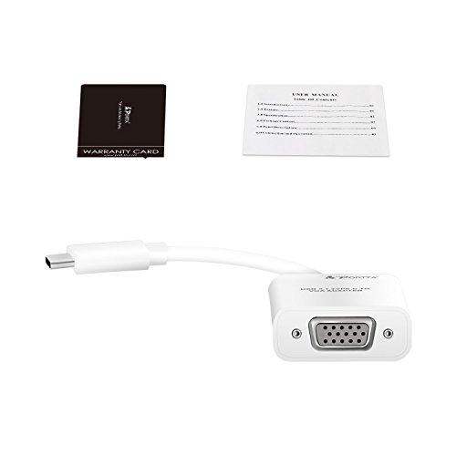 Portta Usb Type-C To Vga Adapter Compatible With Mac Or Windows Computers Equipped #TOP4
