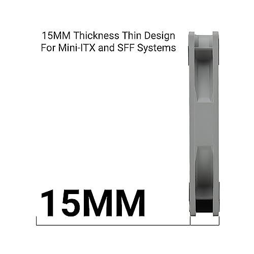 Thermalright Ventilador de CPU TL-9015, ventilador silencioso de 4 pines PWM PC, ventilador de refrigeración Slimline de 15 mm, velocidad de 2700 rpm, ventilador de refrigeración de CPU de 90 mm