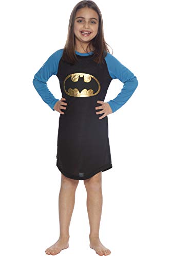 DC Comics Girls 'Batman Batgirl Gold Foil' Pajama Gown, Black, 4/54