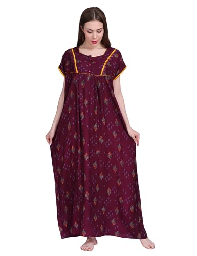 Image of Women's Alpine Mix Print Maxi Nightgown