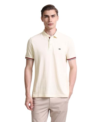 Image of Arrow Sport Men Regular fit Cotton Solid Short Sleeves Polo Shirt