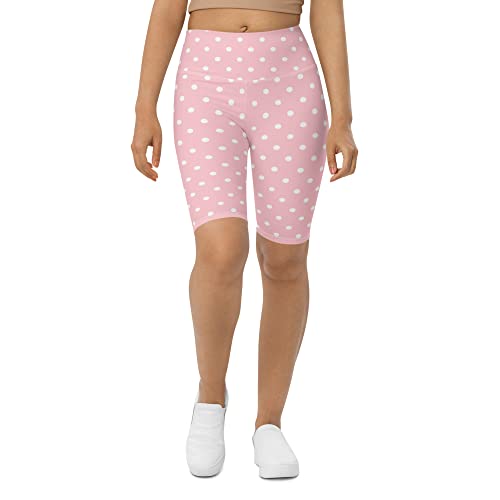 Shorts pour femmes avec tissu soft et motif à pois rose pour l'été