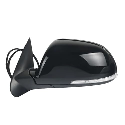 オートバックミラー ヒーター付き電動折りたたみ式 6線式 シュコダ オクタビア 2009-2013 対応 左右セット(6 Wires Left Black)