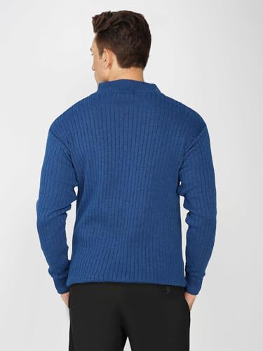 Image of LOQUE Men's Wool Blend Selection Sweater Half Zip High Neck Pullover Warm Casual Winter Wear for Office and Travel
