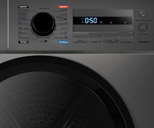 Miniatura 5 de Secadora Bomba De Calor Infiniton Sd-A85ib, 8 Kg, 85 Cm De Altura, 14 Programas, Función Antiarrugas, E, Cesto Interior De Acero Galvanizado, Pórtico Extra Grande Con 375mm Sd-A85ib Inox