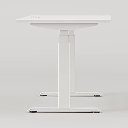 Image of Branch Standing Desk, Adjustable Height Desk with Dual Motors | 3-Stage Lift, 4 Memory Presets, 48 Inches, White Base and White Top