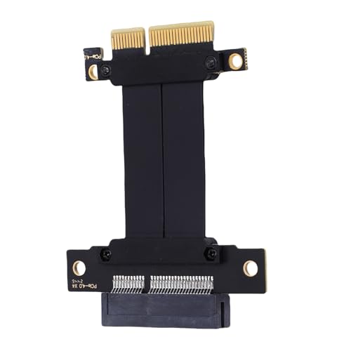 Sxhlseller Cable flexible PCIe 4.0 X4 Riser Cable de extensión GPU de alta velocidad para tarjeta gráfica M.2 WiFi tarjeta de sonido SSD compacto ATX/ITX negro ABS (10) - imagen 9