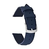 ACTINPANT 1 Stück FKM Leder-Uhrenarmband-Verschluss 20 mm 22 wasserdicht universell for Uhren(Navy Blue,19mm)