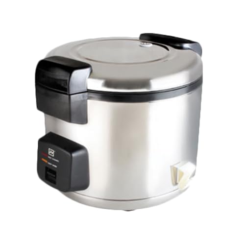 FSE SEJ60000 Rice Cooker/Warmer, Electric, 33 Cup uncooked Rice Capacity, 8-1/8" x 15" x 13-3/4", Includes Plastic White Rice Spoon, Plastic Measuring Cup, Stick-Free Silicon pad, Digital Control