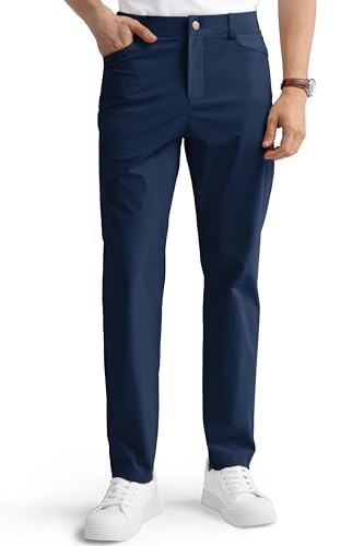 HISDERN Flex 503 Men's Slim Fit Golf Pants 30"/32"/34" Stretch Quick Dry Lightweight for Business Work Casual with 5 Pocket