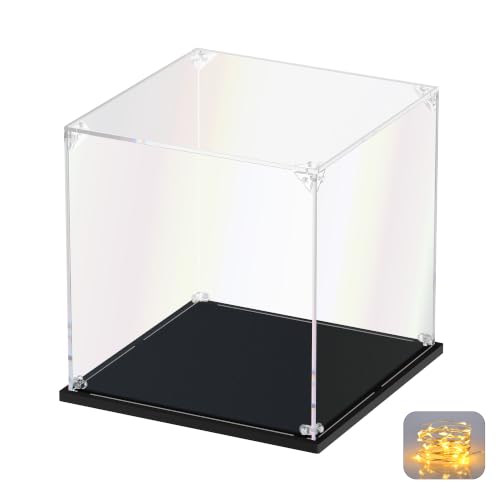 KOLIPI Acrylic Display Case for Collectibles, Clear Display Box 15x15x15 in