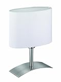 inkl. An/Aus Schnurschalter Reality Leuchten LED Tischleuchte inklusive 1x LED E14, 4 W, 310 lm, Höhe 26 cm, Schirm weiß, metall nickel matt R52131101