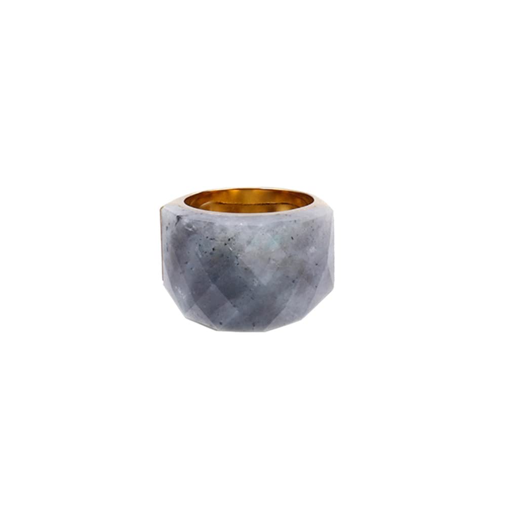 HIJONES Men Women Stainless Steel Cubic Zirconia Royal Crystal Rings Wrap Band Cocktail Style