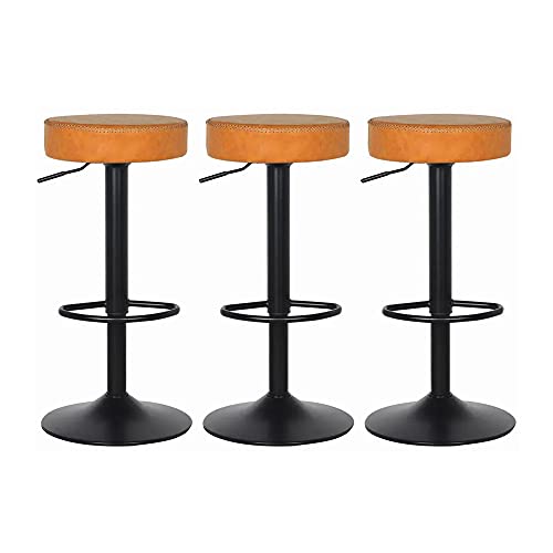 Kit 3 Banquetas Viena Alta Para Bar Balcão Bancada Pub Bistrô Cozinha Americana Giratória