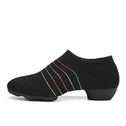 YKXLM Women Standard Social Practice Dance Sneaker Beginner Low Heel Ballroom Shoes for Women