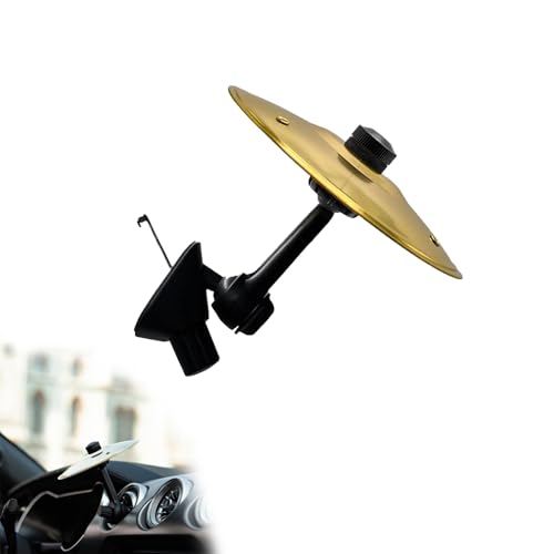 Car Cymbal, Mini Drum Crash Cymbal For Car Vent,Car Cymbal Air Vent,Car Symbol Drum Air Vent (Gold)