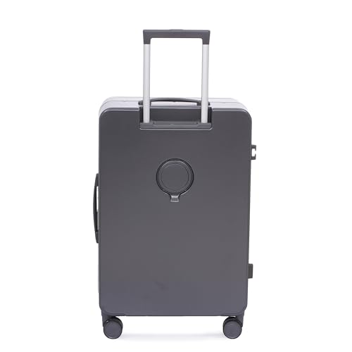 Image of Swiss Military Black Gold Collection Hard PC Cabin & Check-in Luggage Trolley Set of 2 (55cm Small & 65cm Medium) Suitcase with TSA Lock, 360 Wheel, Ideal for International Travel (44L,70L) Dark Grey