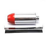 ICONSPORTSS 1.1inch 28mm Exhaust Muffler + Clamp Red Tip For CRF50 125CC SSR 110 140CC CT70 ATC70 Dirt Bike ATV Pit Bike Trail Bike Monkey Taotao DB14 DB17