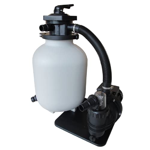 AquaForte Sandfilter Set SQ-300, capacidaddel filtro 19 L, Material del filtro 20 kg (Arena), Caudal 7,5 m3 p/h, 250 W, Tamaño piscina 24,5 m3, Equipado con válvula de 6 vías
