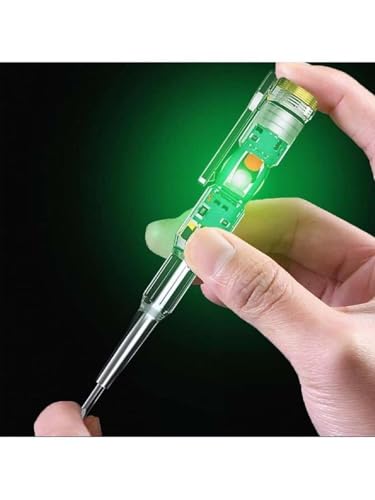 Image of 1 Pcs Electrical Tester Pen, 70-250V Induction Power Detector Pen Electrical Screwdriver Circuit Tester, Electrical Tester Pen with LED Color Light, Non-Contact AC Voltage Tester Pen.