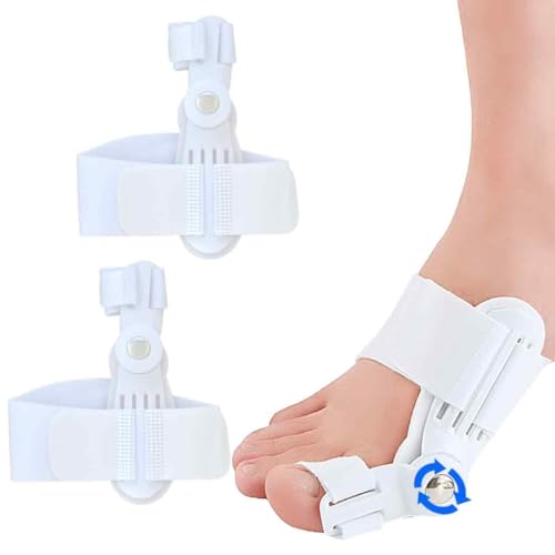 Hallux Valgus Korrektur, 2 Stück Verstellbar Hallux Valgus Socken, Hallux Valgus Bandage für Männer und Frauen, Zehenspreizer Hallux Valgus Großer Zeh (34-45)