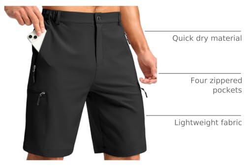 Image of G Gradual Men's Hiking Cargo Shorts 9 inch Quick Dry Lightweight with 4 Pockets