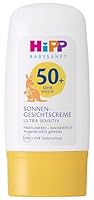 HiPP Babysanft Sonnen Gesichtscreme LSF (SPF) 50+, parfumfrei & wasserfest, ideal für sensible Baby- und Kinderhaut, 30ml