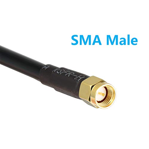 GEMEK 3m SMA Male to N Male S-LMR240 Pure Copper Cable, Low Loss Coax for 3G/4G/5G/6G LTE/ADS-B/Ham/GPS/WiFi/RF Radio to Antenna or Surge Arrester Use (50 Ohm Not for TV)