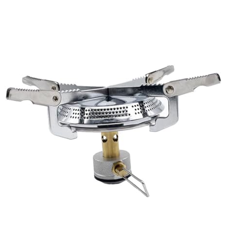 VANZACK Hornillo de Gas Portátil para Camping Quemador Metálico Resistente y Duradero Cocina al Aire para Senderismo Picnic y Mochilero Estufa de Butano
