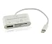 Lyouth 3 in 1 OTG, Adapter 8 Pin to USB 2.0 Female, TF/SD Smart Card Reader Combo Camera Connection Kit for Apple iPad 4/iPad 5 (iPad Air)/iPad Mini/iPad Mini 2 - White