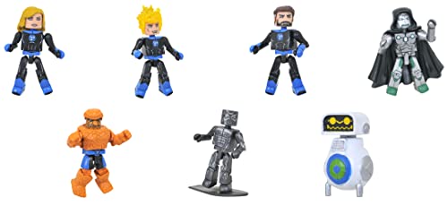 Diamond Select Toys Marvel Minimates: Fantastic Four Deluxe Box Set, Multicolor #TOP1