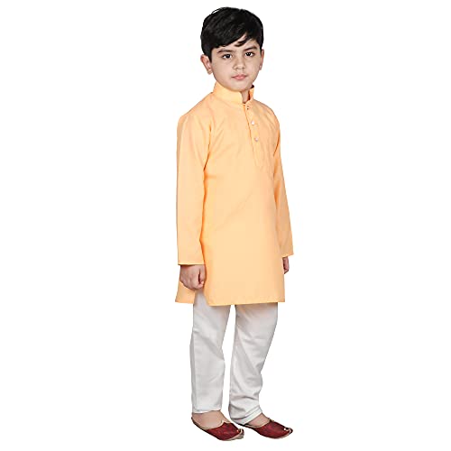 Image of SG YUVRAJ Raw Silk Kurta Set for Boys