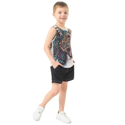 Boys' Tank Top Shirt Black Panther Sleeveless T-Shirts4