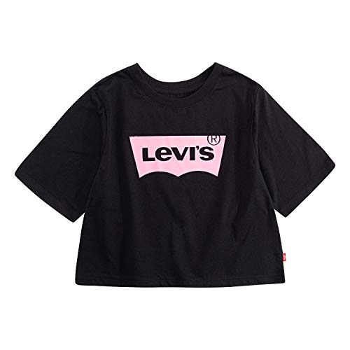 Image of Levi's Girl's Cotton Regular Fit All Over Print High Rise Top