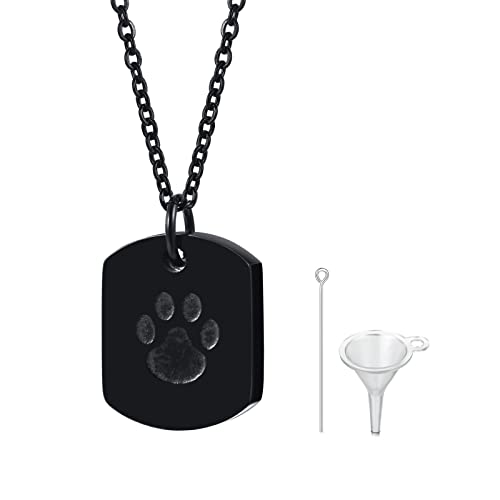 Collier pour cendres et souvenir de chien en acier inoxydable