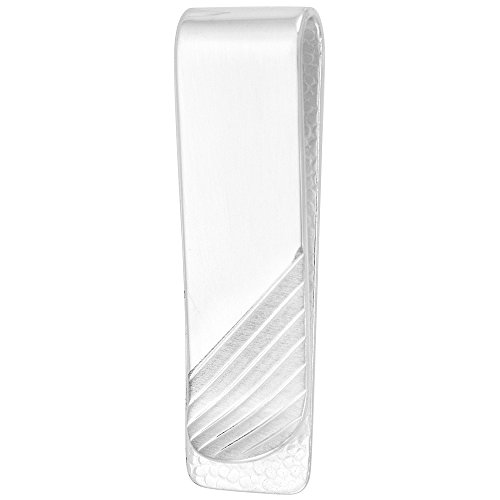Sterling Silver Money Clip Diagonal Stripes made in Italy, 5/8 X 2 inch3