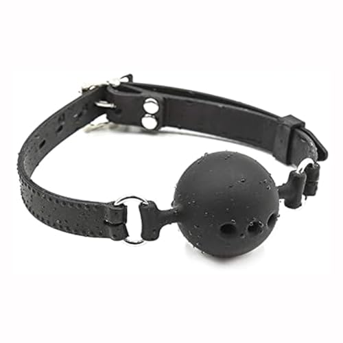 Silikon Knebel Mundknebel Silikon Ball Gag mit Luftlöchern Verstellbarer SexSpiele Ballknebel (Medium Ø4.5cm)