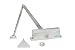 Global Door Controls Commercial Door Closer in Aluminum with Backcheck - Size 4