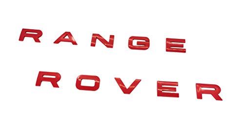 SUKRAGRAHA Replacement Hood Tailgate 3D Decal Letter Stickers Badge Emblem For Range Rover Sport Evoque 10-Letter Set (Red)