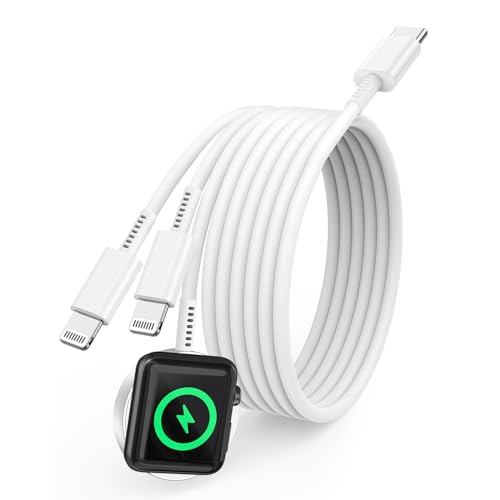 New Apple Watch Charger Cable, 1Pack USB C Magnetic iWatch Charger Fast Charging Cord, Portable Wireless Charging Cable Compatible with Apple Watch Series10/Ultra/9/8/7/6/SE/SE2/5/4/3/2/1-3FTWhite