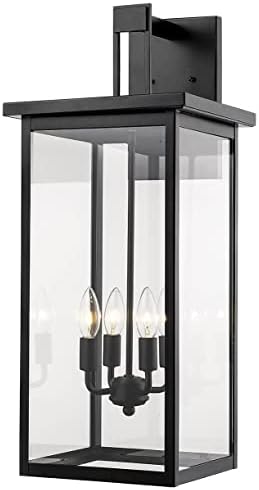 Millennium 2603-PBK Transitional Four Light Outdoor Wall Bracket in Black Finish,
