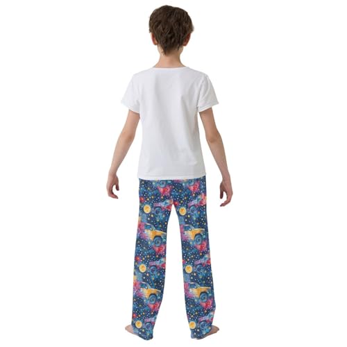 Pajama Pants Trucks Moons Stars PJ Bottoms Sleepwear Lounge Sleep Pant with Pockets3