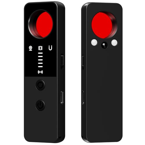 VenirCool Spy Camera Detector, Hidden Camera GPS Tracker Detector, 7 in 1 Bug Sweeping Device with Vibration Sound Alarm, Hidden Devices Finder, Best for Travel, Car, Office, Hotel, Bath