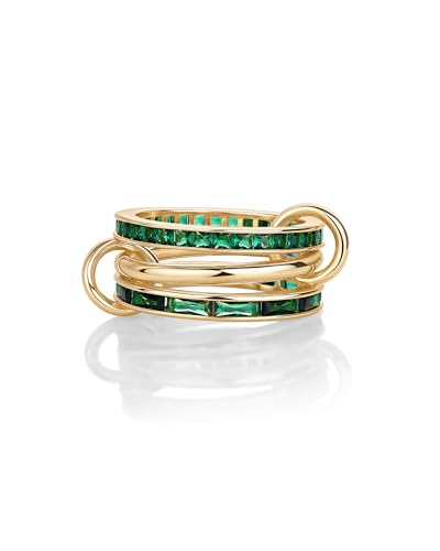 PAVOI 14K Gold Plated Interlocking Ring for Women - Chunky