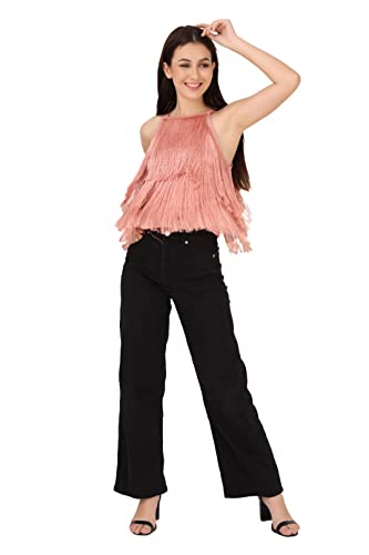 Image of MISVERSE Halter Neck Fringe Top