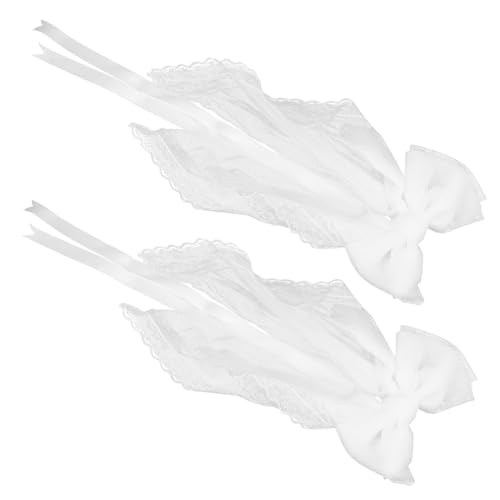 MOTHNUR 2 Piezas Alzapaños de Cortina Decorativos con Lazo de Encaje Sujetadores para Cortinas Finas y Visillos Accesorios para Boda y Decoración Hogar Pequeño